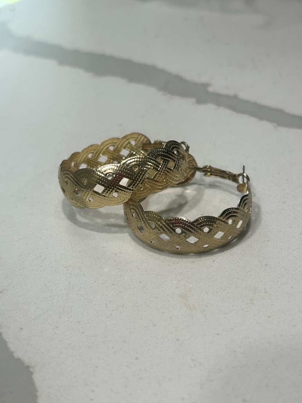 Gold Filigree Hoop Earrings - Elegant Women’s Jewelry